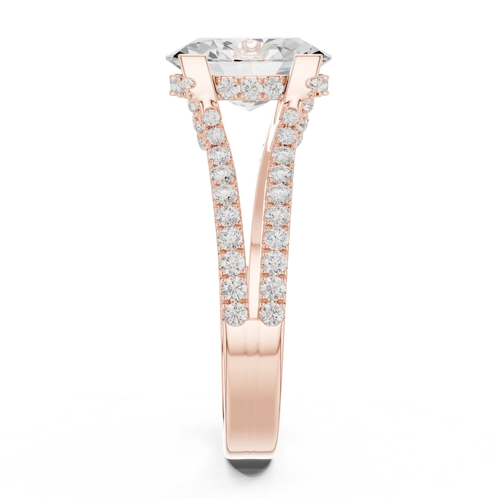 1.50 ct Roseate Embrace Ring 1.5ct Rose Gold Oval