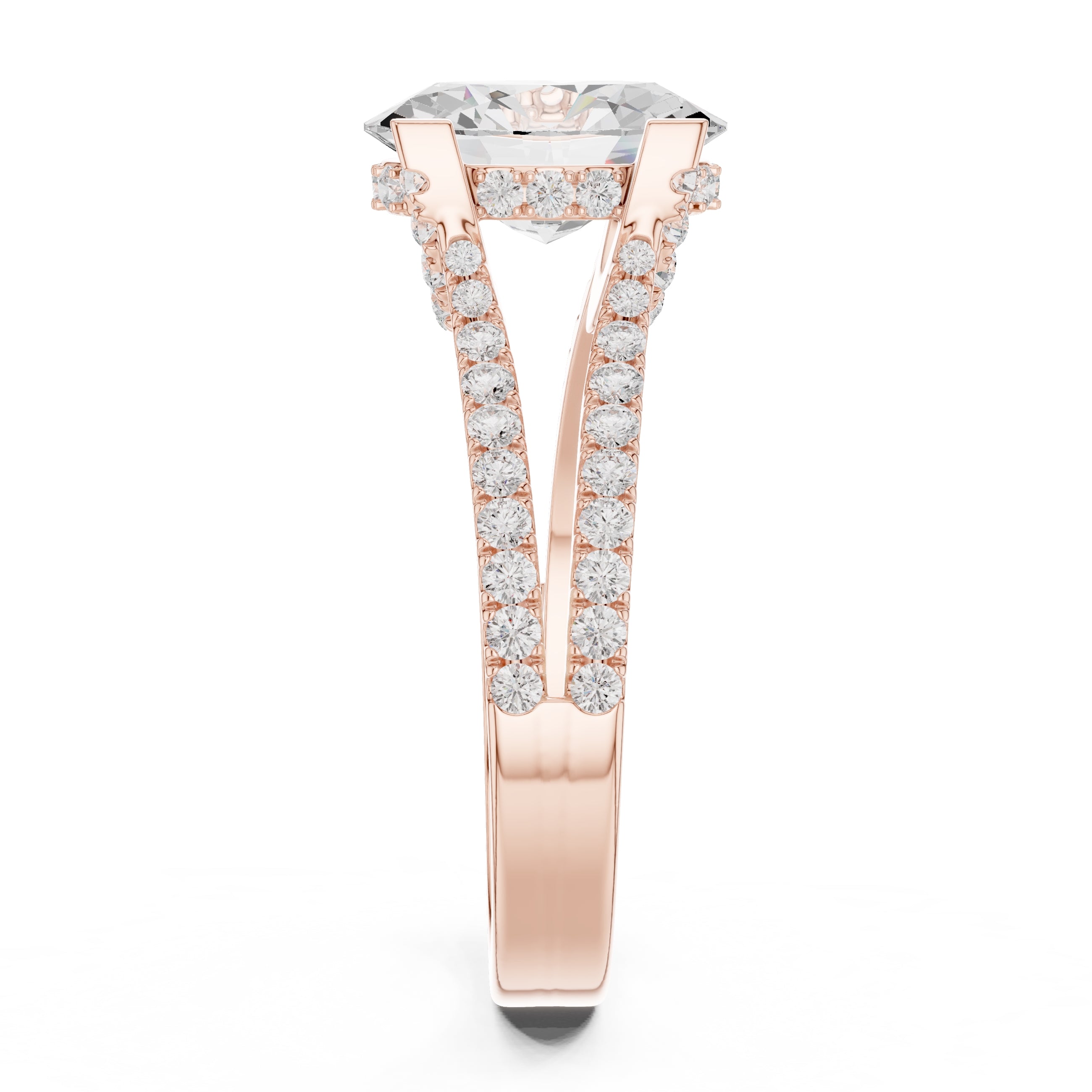 1.50 ct Roseate Embrace Ring 1.5ct Rose Gold Oval