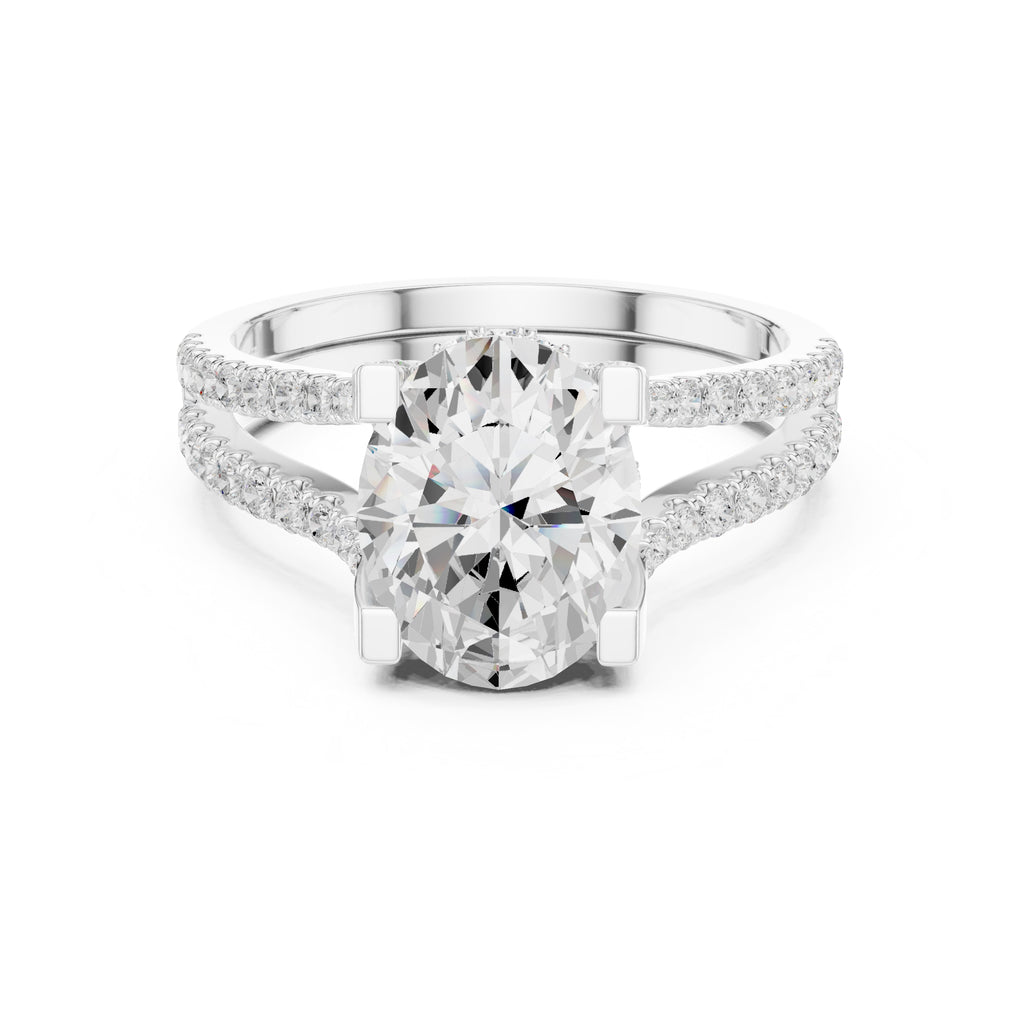 1.50 ct Roseate Embrace Ring 1.5ct White Gold Oval