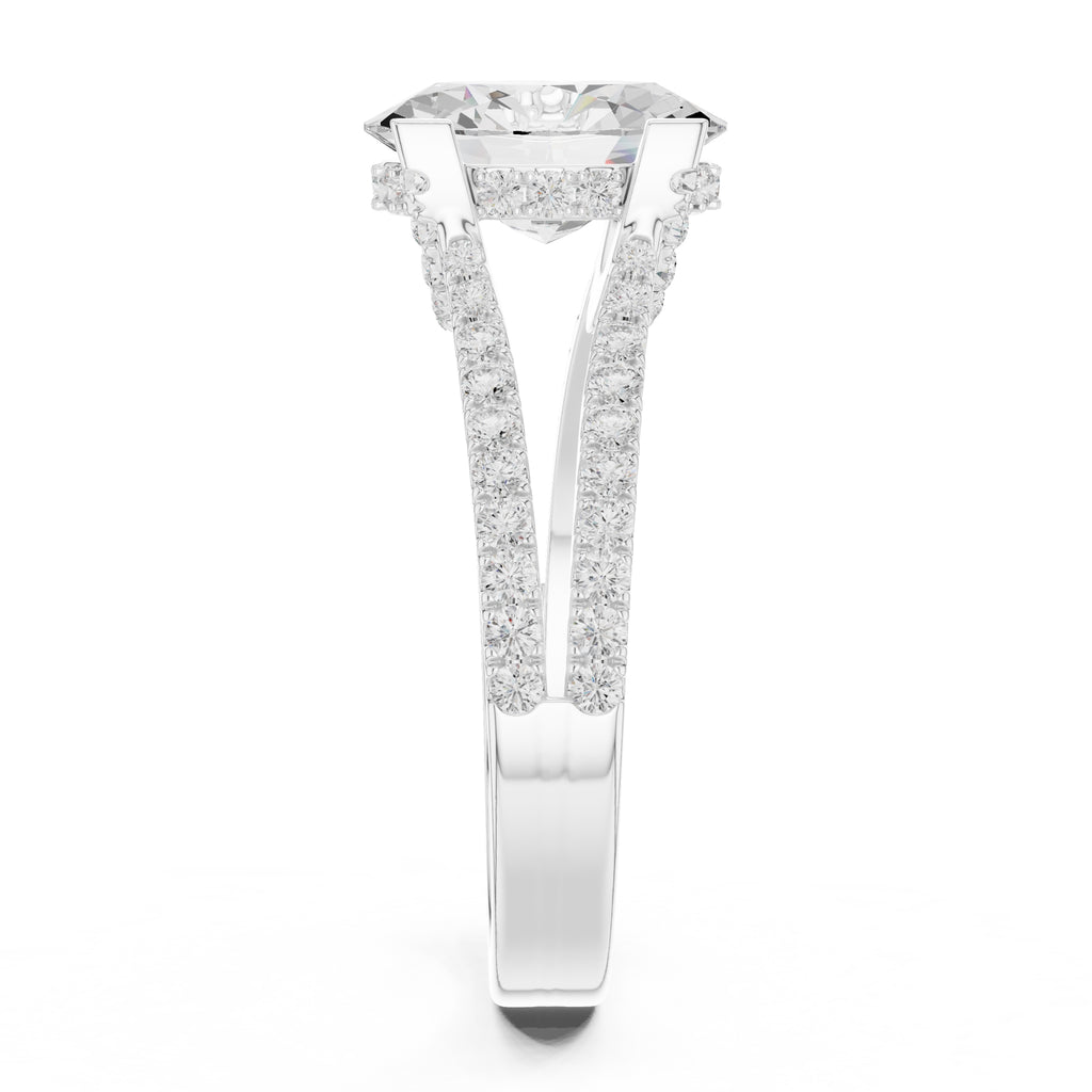 1.50 ct Roseate Embrace Ring 1.5ct White Gold Oval