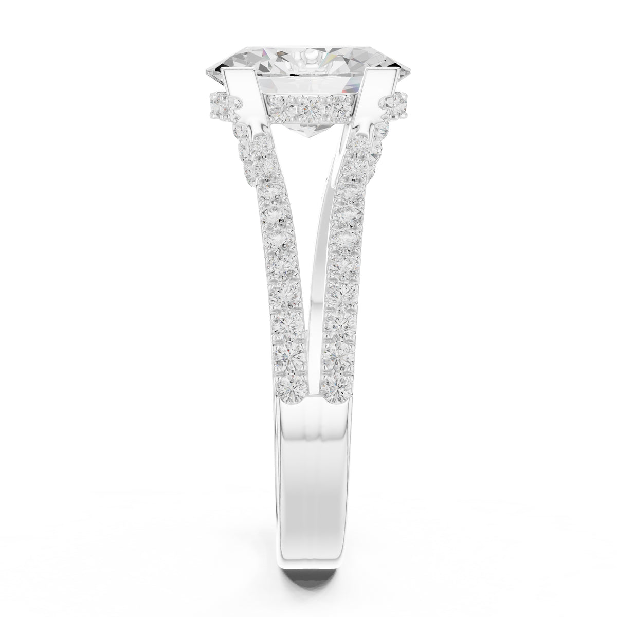1.50 ct Roseate Embrace Ring 1.5ct White Gold Oval