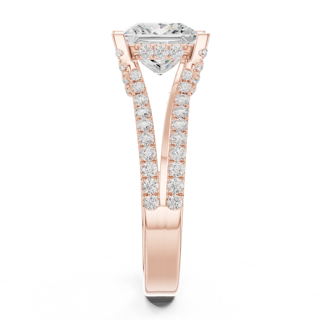 1.50 ct Roseate Embrace Ring 1.5ct Rose Gold Princess
