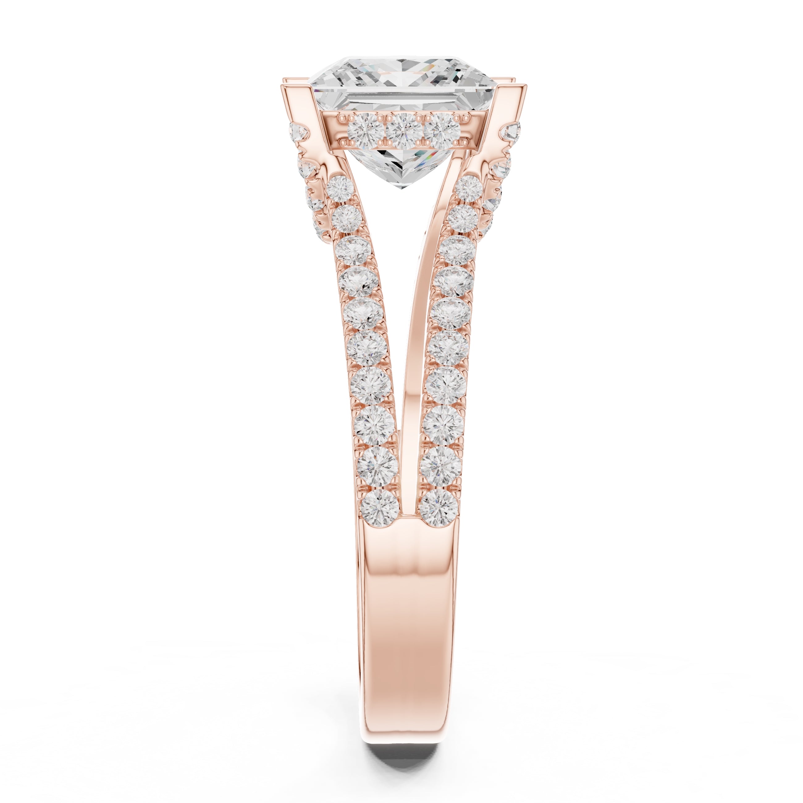 1.50 ct Roseate Embrace Ring 1.5ct Rose Gold Princess