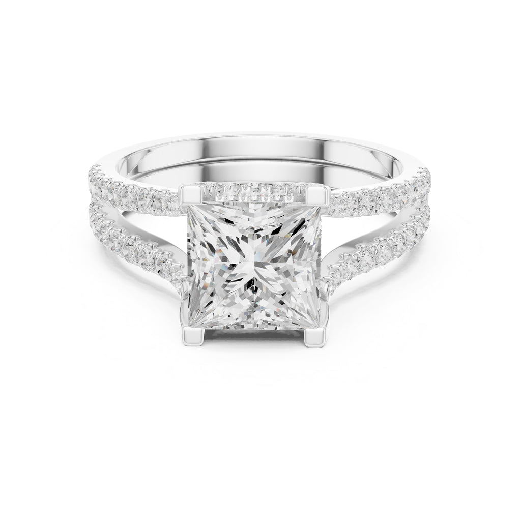 1.50 ct Roseate Embrace Ring 1.5ct White Gold Princess