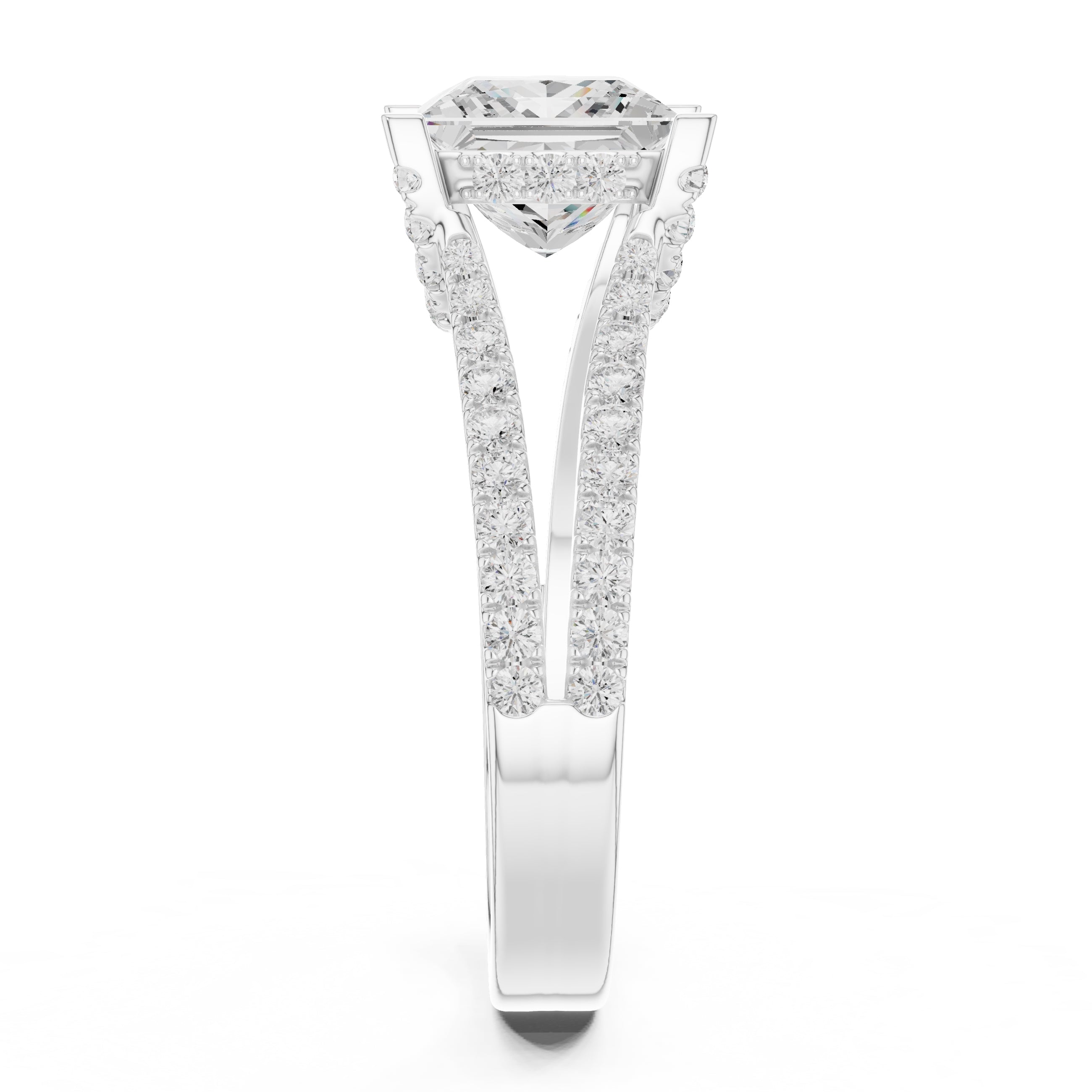 1.50 ct Roseate Embrace Ring 1.5ct White Gold Princess