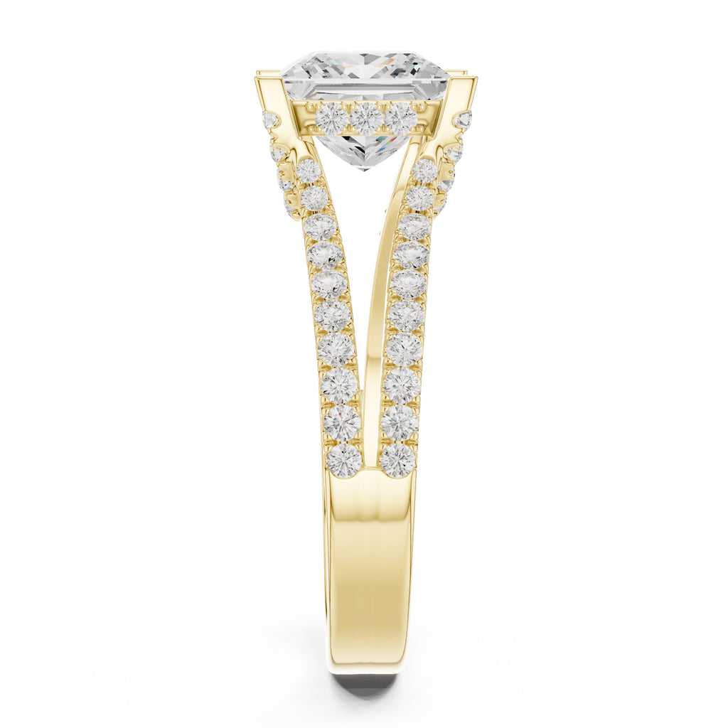 1.50 ct Roseate Embrace Ring 1.5ct Yellow Gold Princess