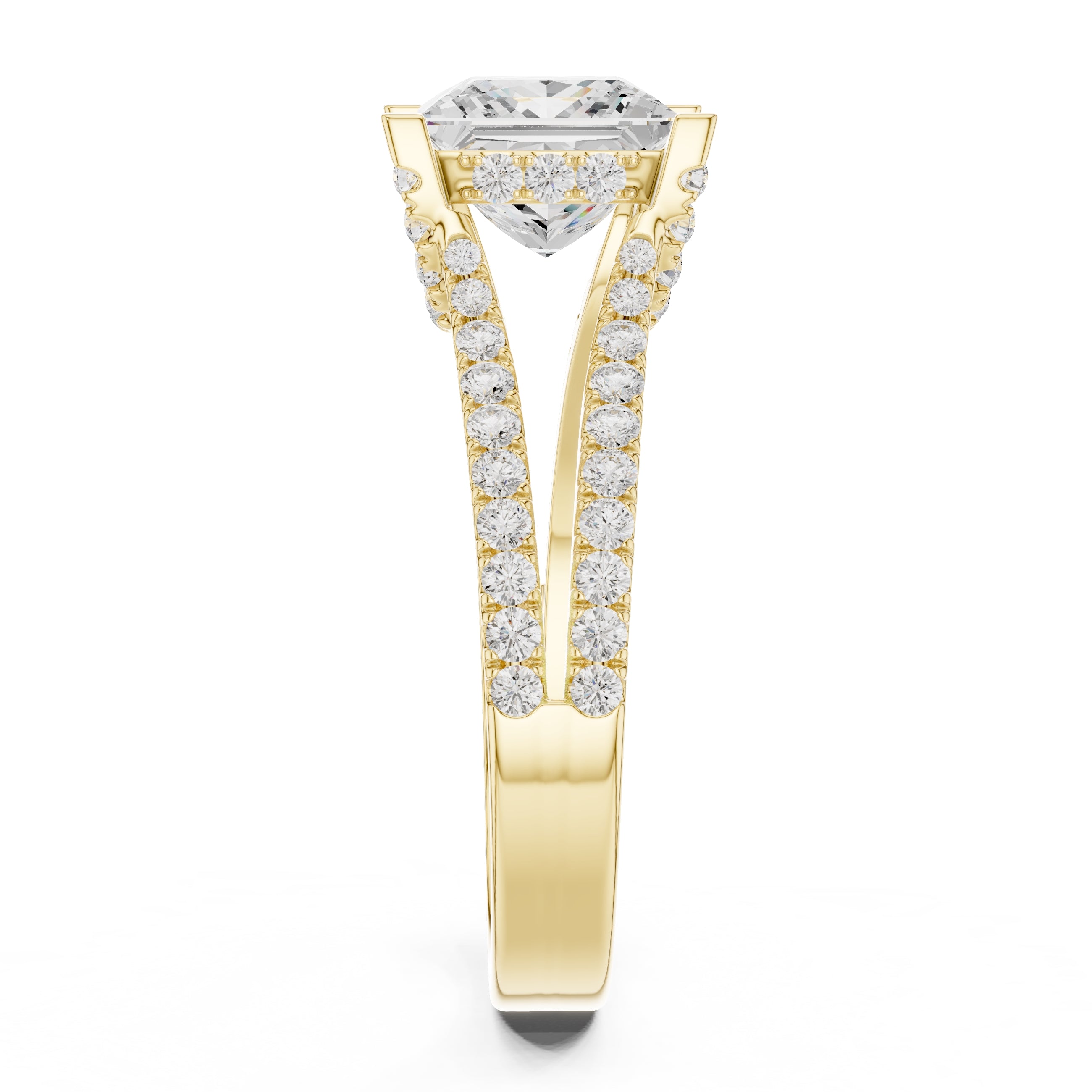 1.50 ct Roseate Embrace Ring 1.5ct Yellow Gold Princess