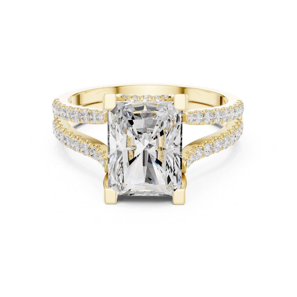 1.50 ct Roseate Embrace Ring 1.5ct Yellow Gold Radiant