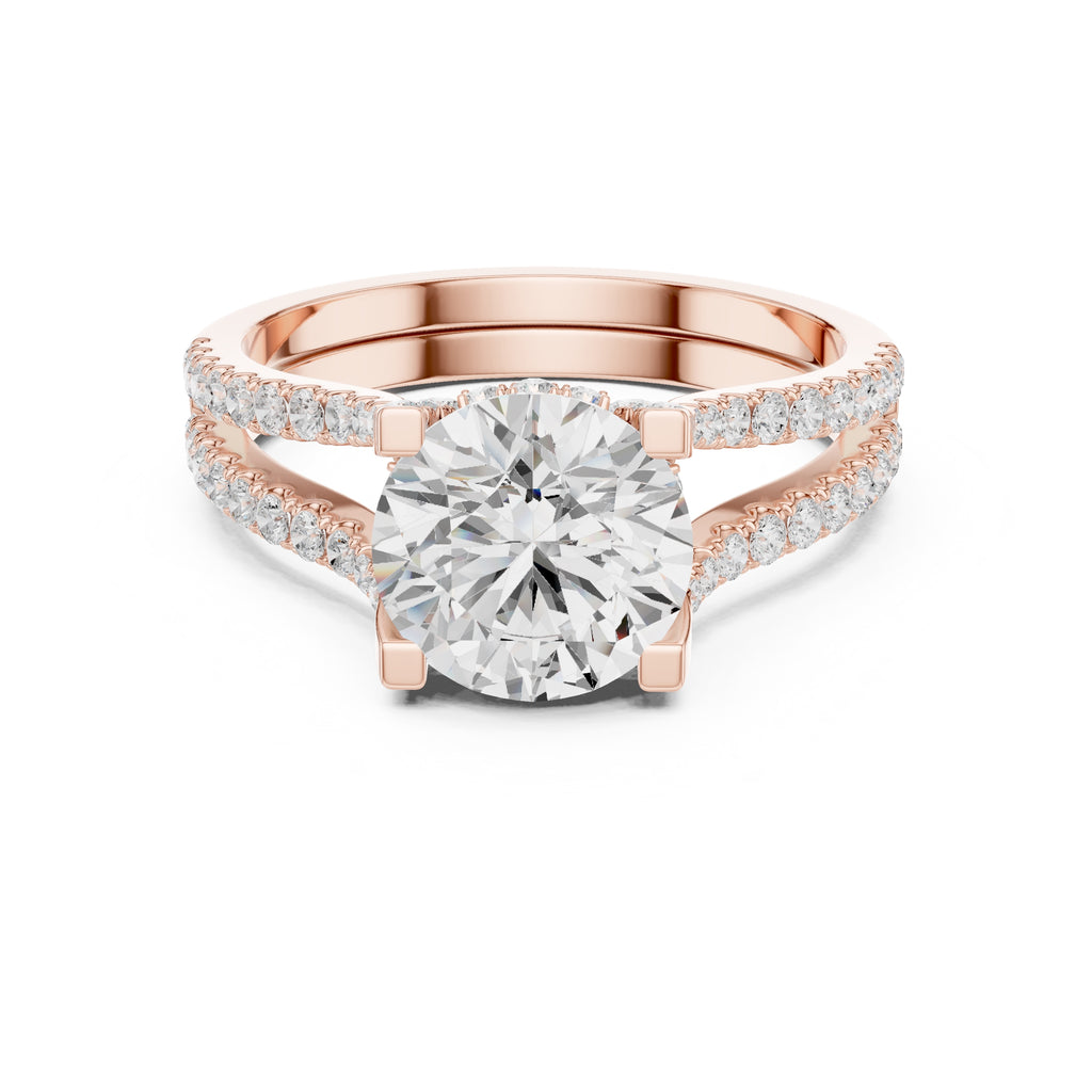 1.50 ct Roseate Embrace Ring 1.5ct Rose Gold Round