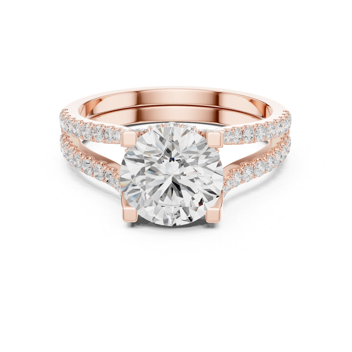 1.50 ct Roseate Embrace Ring 1.5ct Rose Gold Round