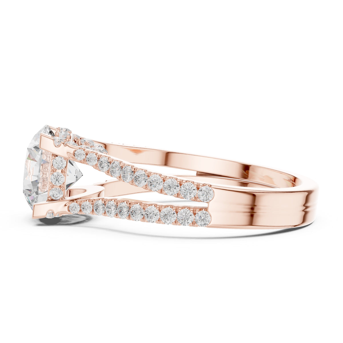 1.50 ct Roseate Embrace Ring 1.5ct Rose Gold Round