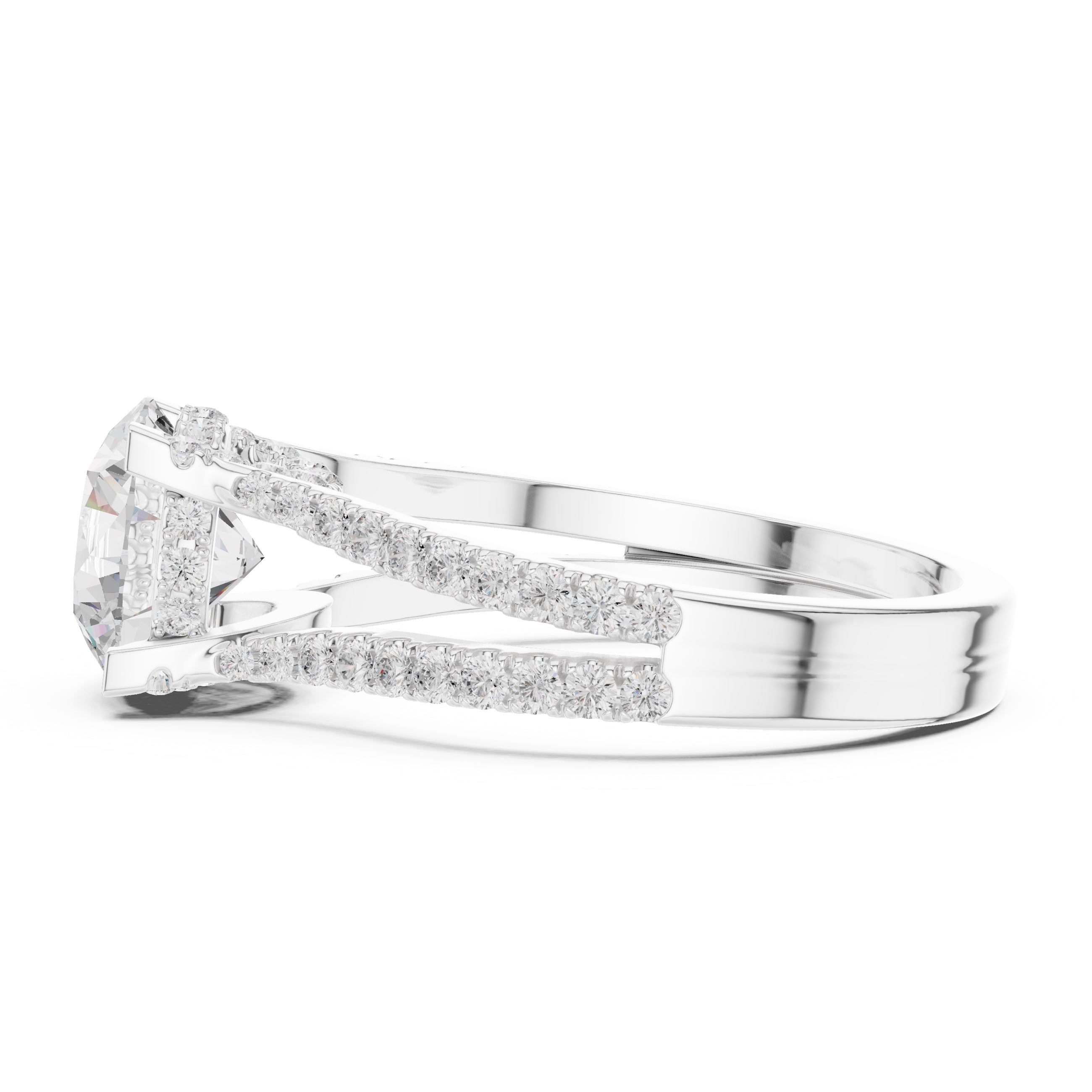 1.50 ct Roseate Embrace Ring 1.5ct White Gold Round
