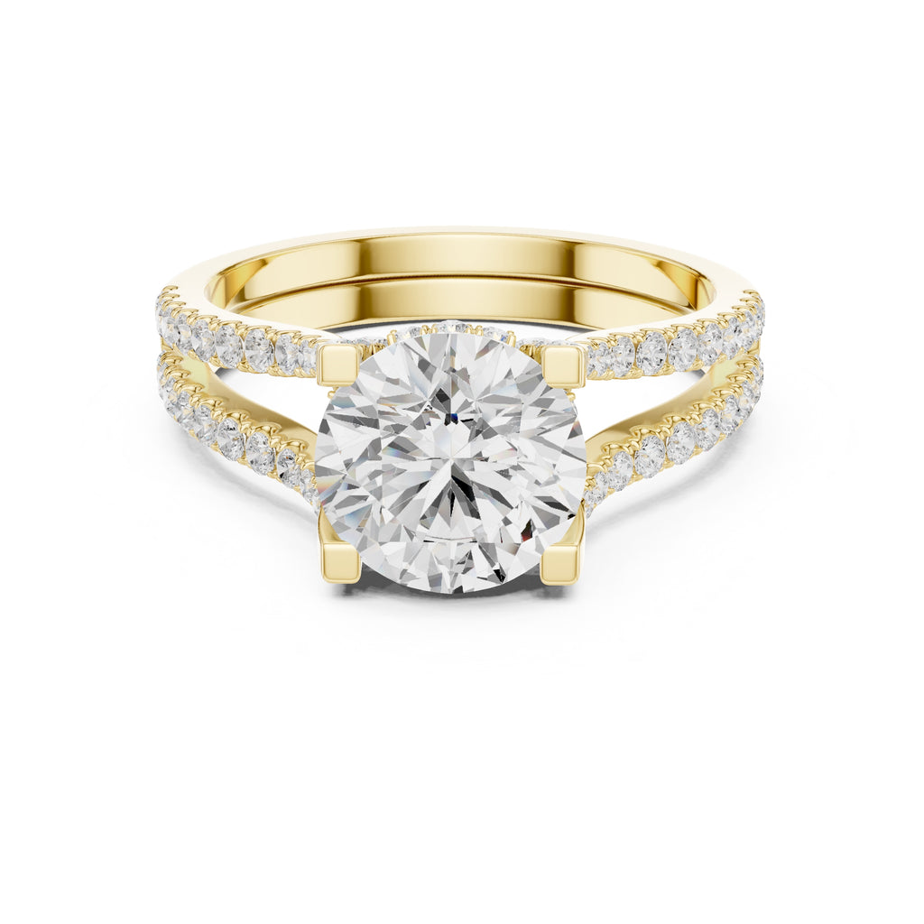 1.50 ct Roseate Embrace Ring 1.5ct Yellow Gold Round