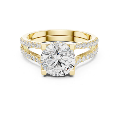 1.50 ct Roseate Embrace Ring 1.5ct Yellow Gold Round