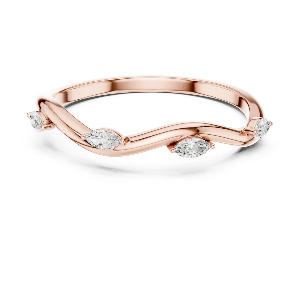 The Marquise Vine Lab-Grown Diamond Band Rose Gold