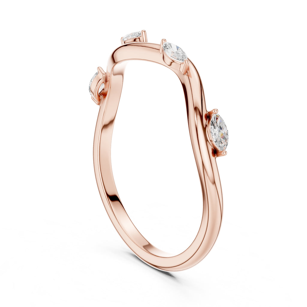 The Marquise Vine Lab-Grown Diamond Band Rose Gold
