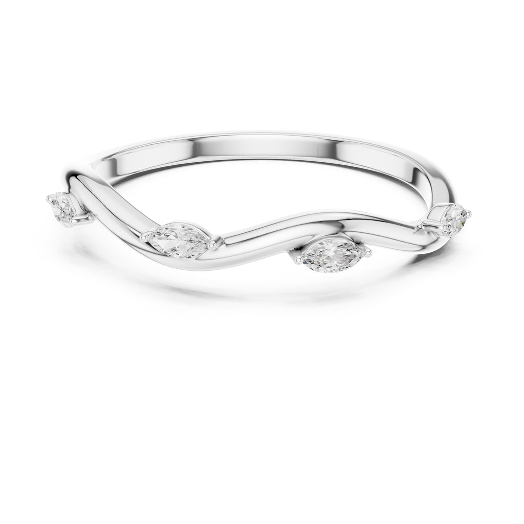 The Marquise Vine Lab-Grown Diamond Band White Gold