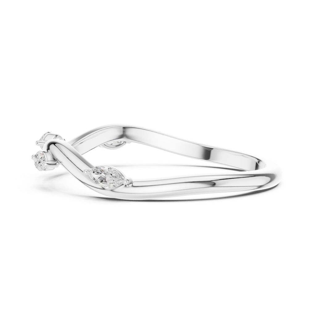 The Marquise Vine Lab-Grown Diamond Band White Gold