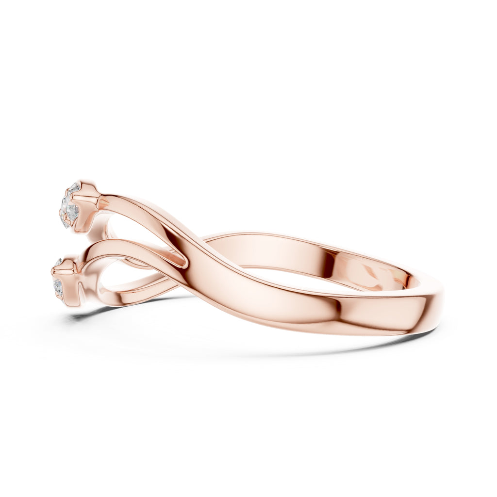 The Lab-Grown Diamond Flora Bypass Ring Rose Gold