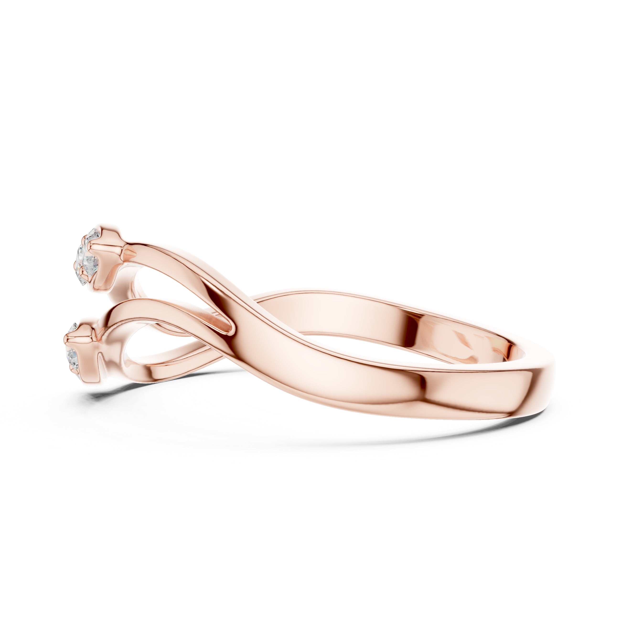 The Lab-Grown Diamond Flora Bypass Ring Rose Gold