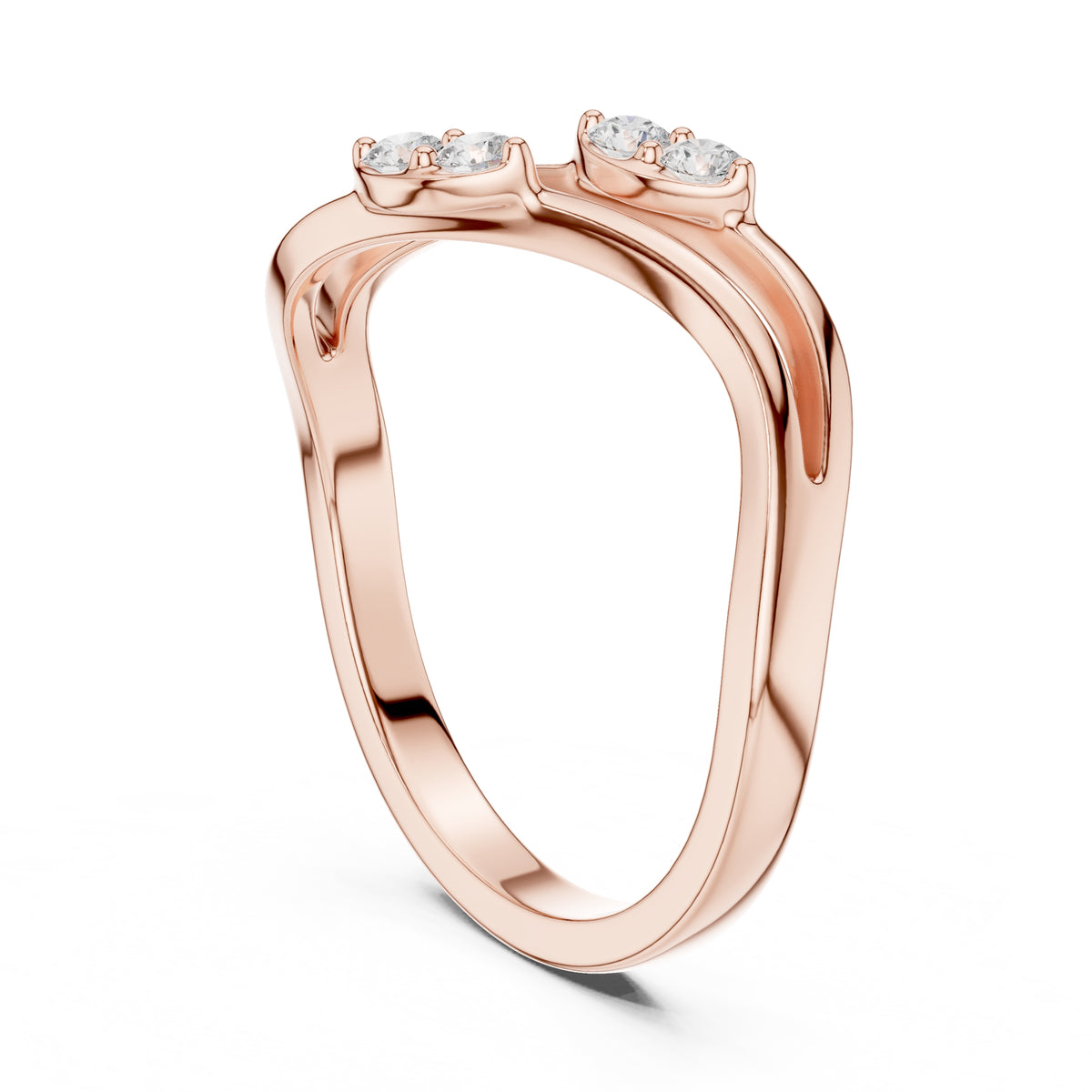 The Lab-Grown Diamond Flora Bypass Ring Rose Gold