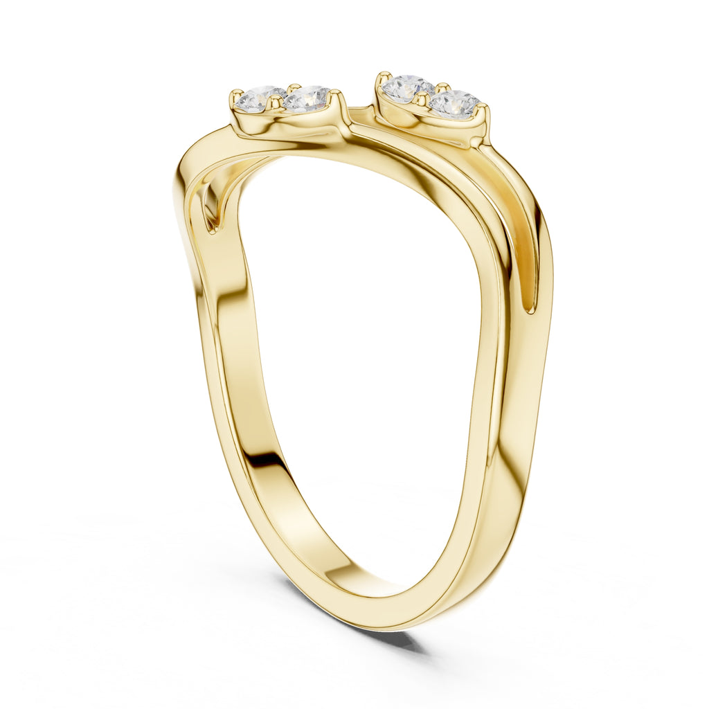 The Lab-Grown Diamond Flora Bypass Ring Yellow Gold