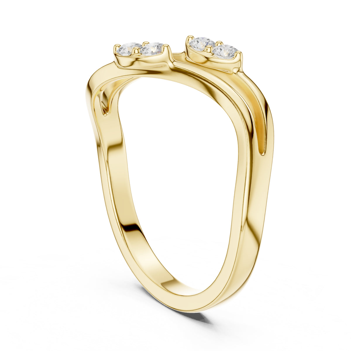 The Lab-Grown Diamond Flora Bypass Ring Yellow Gold