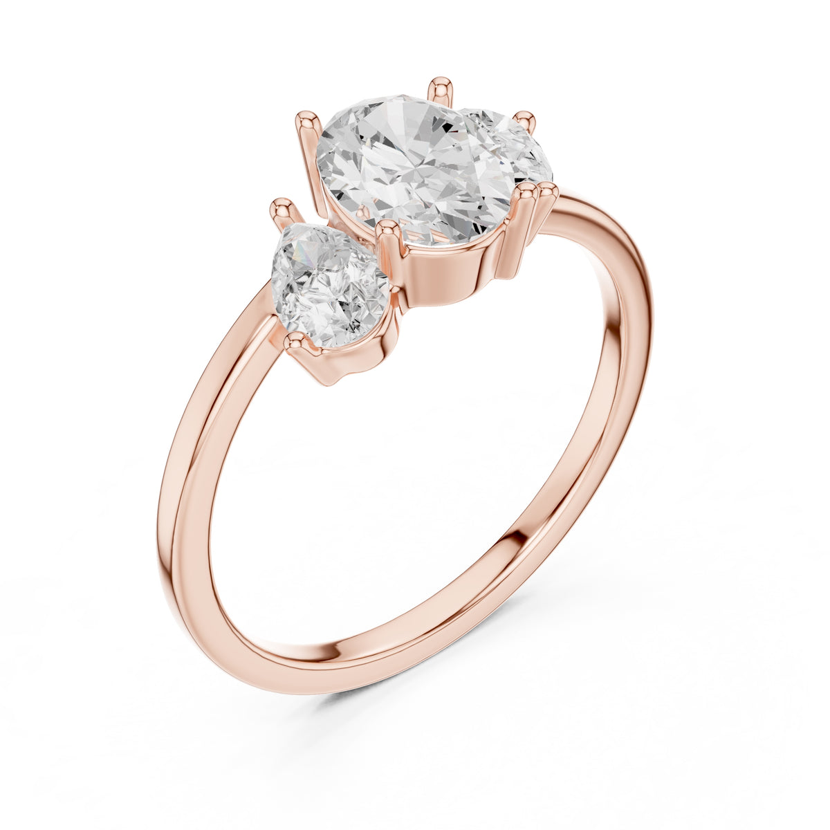 1.00 ct Sienna Trilogy Ring 1ct Rose Gold