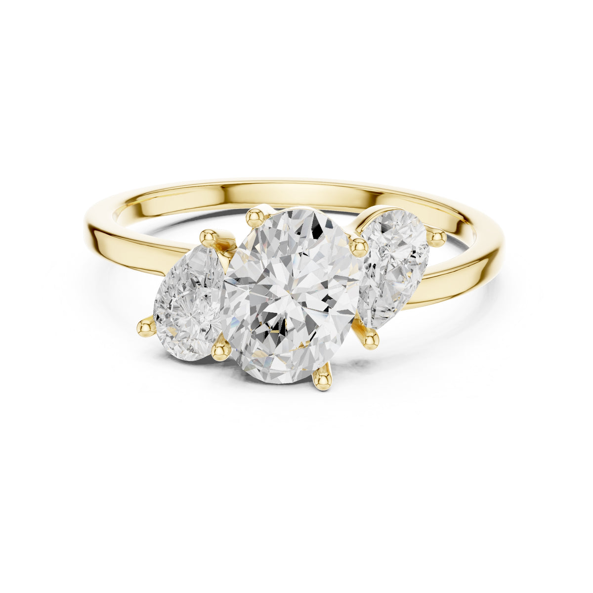 1.00 ct Sienna Trilogy Ring 1ct Yellow Gold