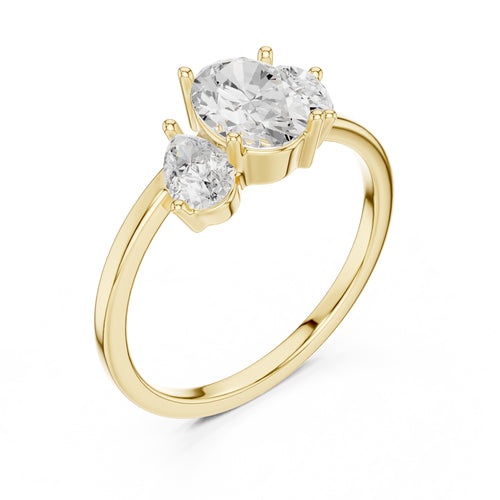 1.00 ct Sienna Trilogy Ring 1ct Yellow Gold