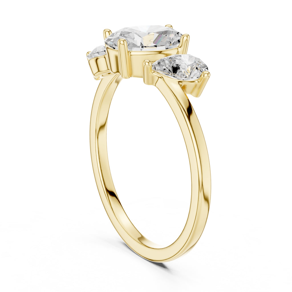 1.00 ct Sienna Trilogy Ring 1ct Yellow Gold