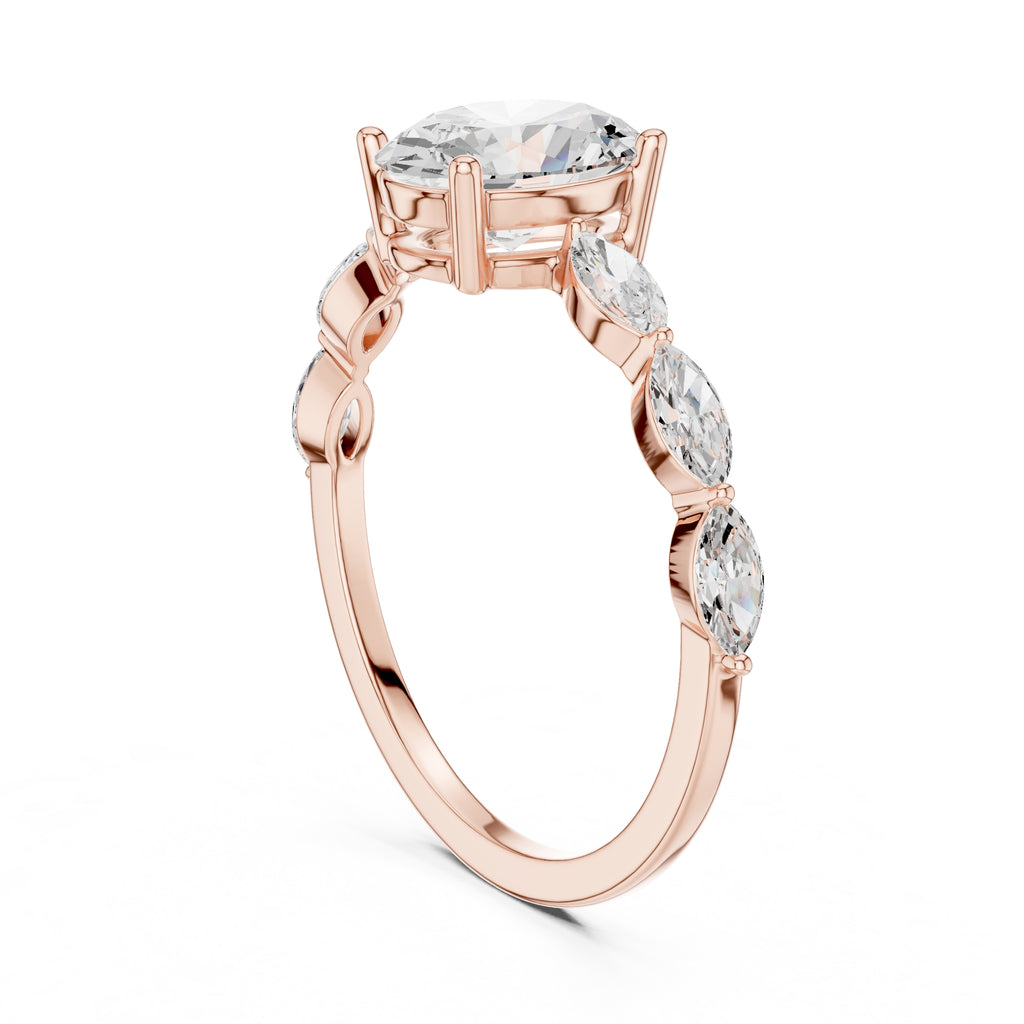 1.00 ct Harper Oval Ring 1ct Rose Gold