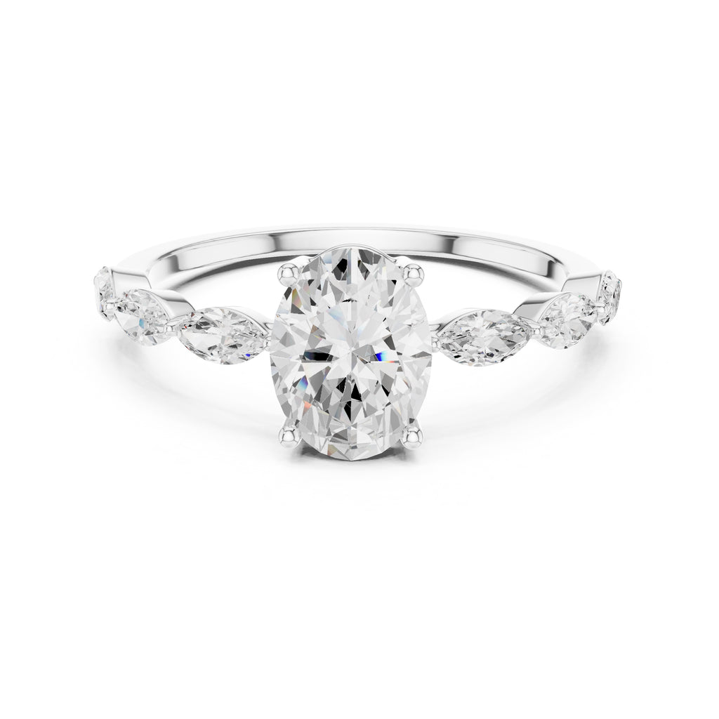 1.00 ct Harper Oval Ring 1ct White Gold