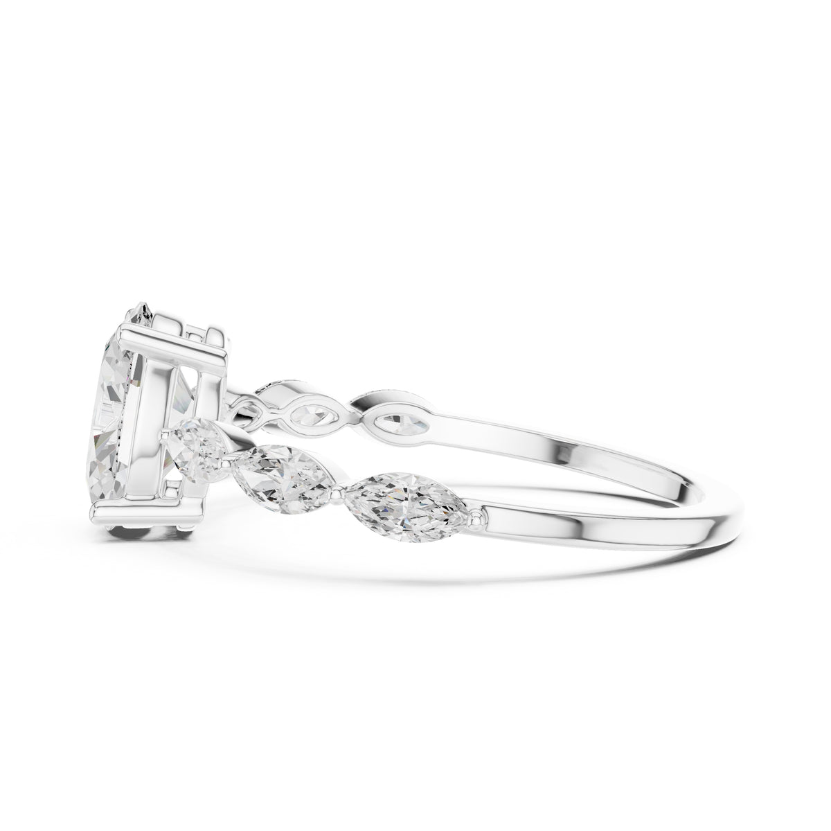 1.00 ct Harper Oval Ring 1ct White Gold