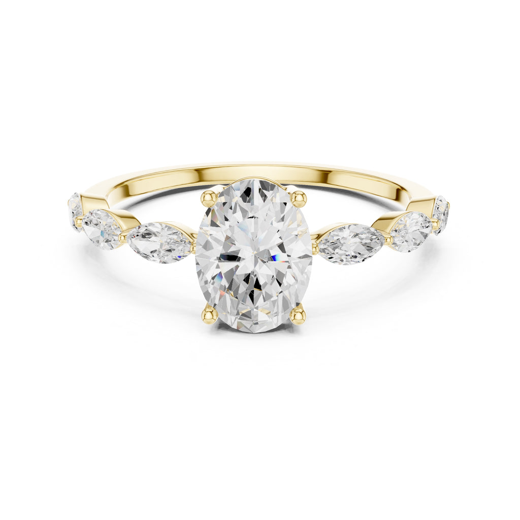1.00 ct Harper Oval Ring 1ct Yellow Gold