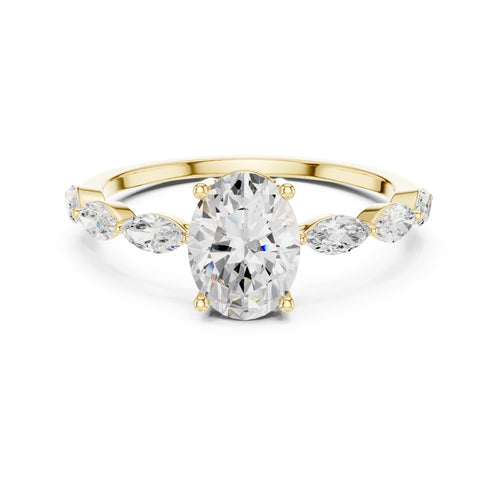 1.00 ct Harper Oval Ring 1ct Yellow Gold