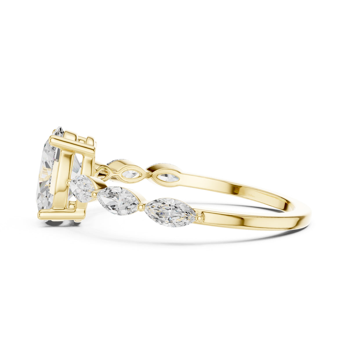 1.00 ct Harper Oval Ring 1ct Yellow Gold