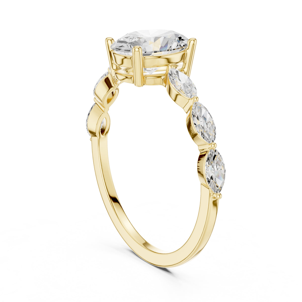 1.00 ct Harper Oval Ring 1ct Yellow Gold