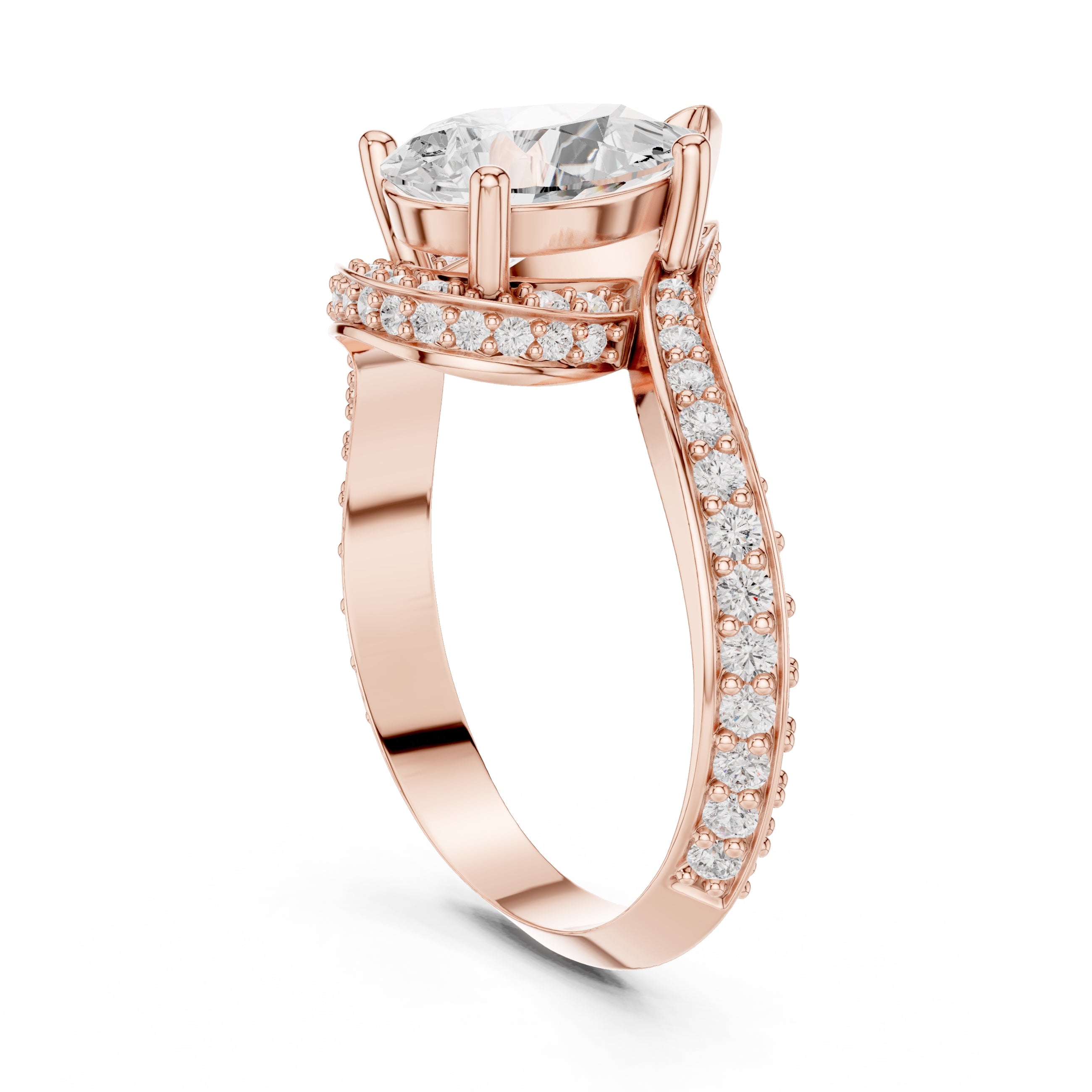 1.51 ct Aria Teardrop Ring 1.51ct Rose Gold