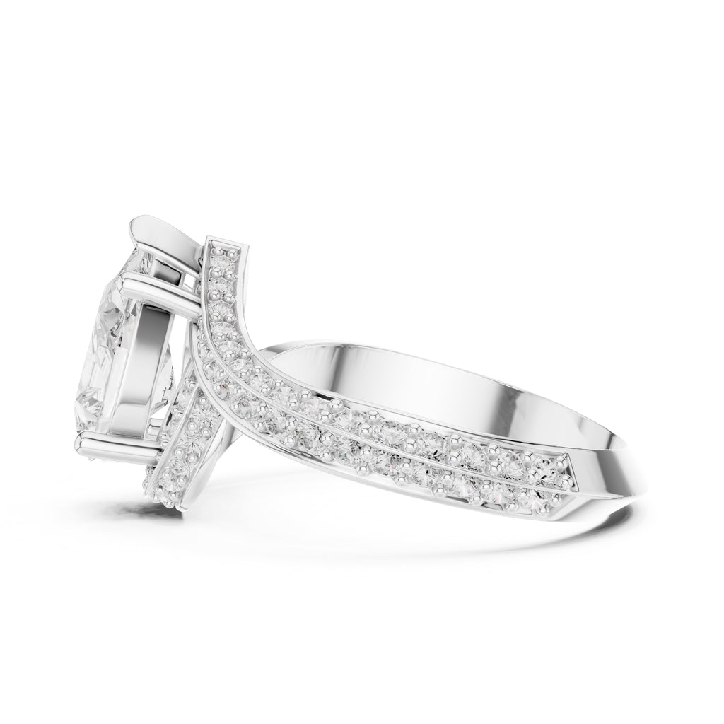 1.51 ct Aria Teardrop Ring 1.51ct White Gold