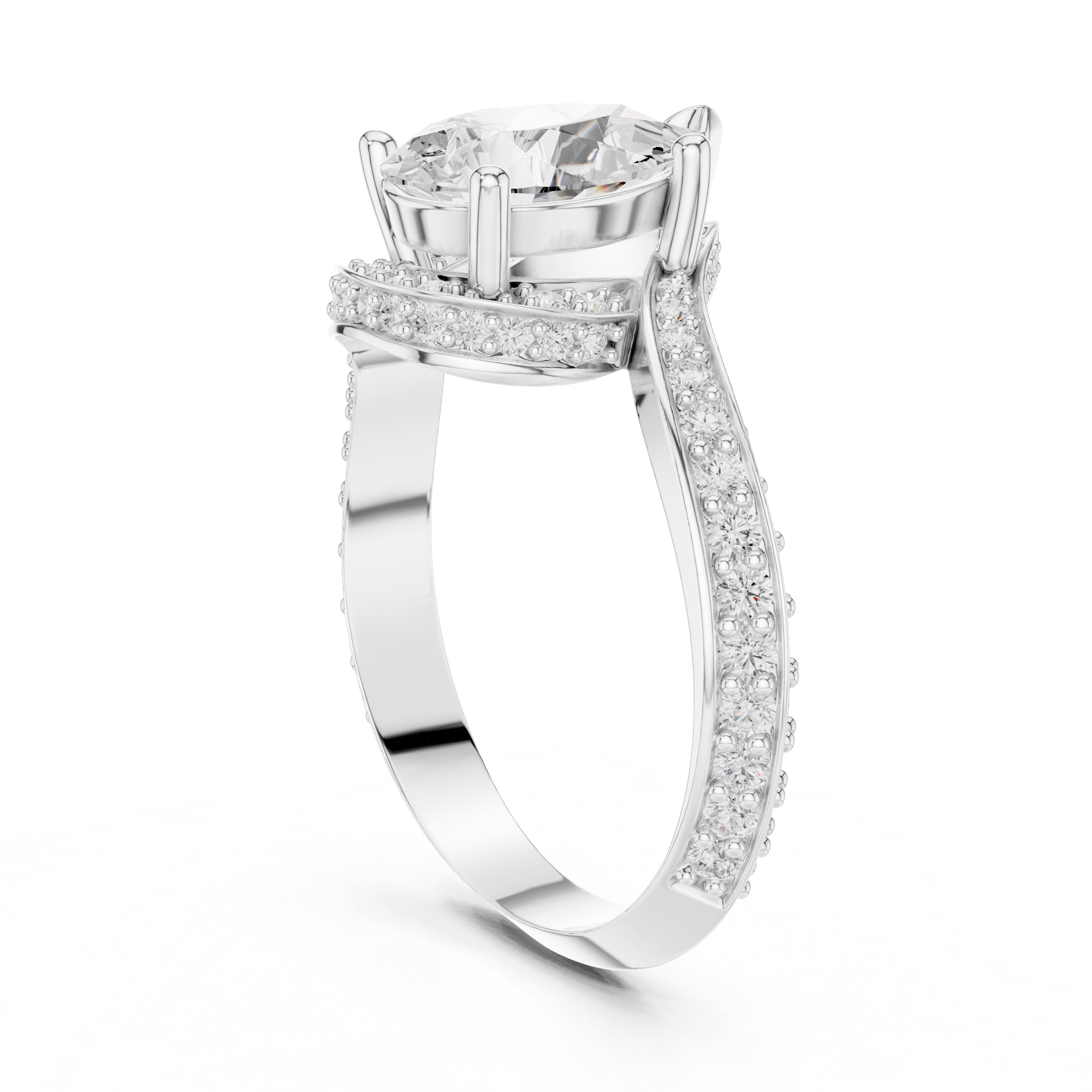 1.51 ct Aria Teardrop Ring 1.51ct White Gold