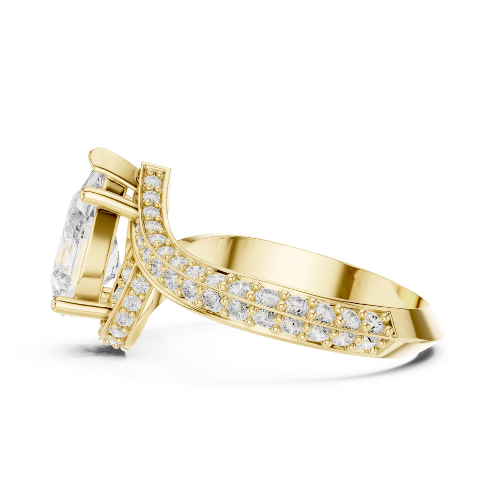 1.51 ct Aria Teardrop Ring 1.51ct Yellow Gold