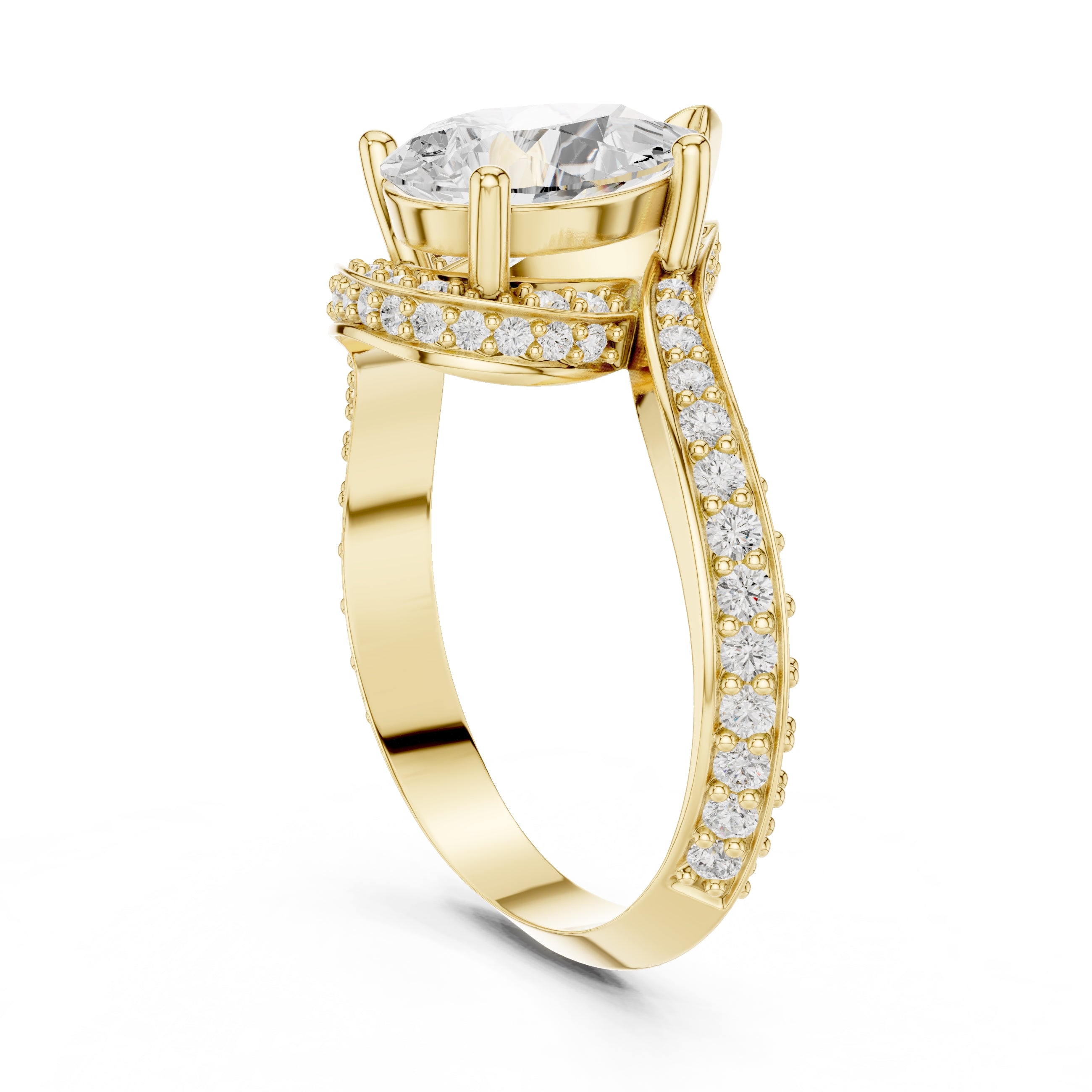 1.51 ct Aria Teardrop Ring 1.51ct Yellow Gold