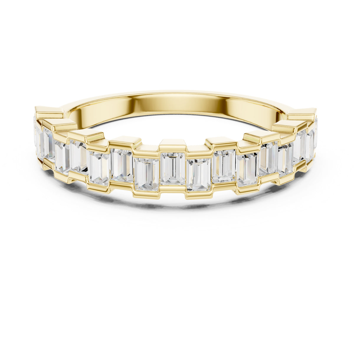 The Quinn Baguette Band Yellow Gold