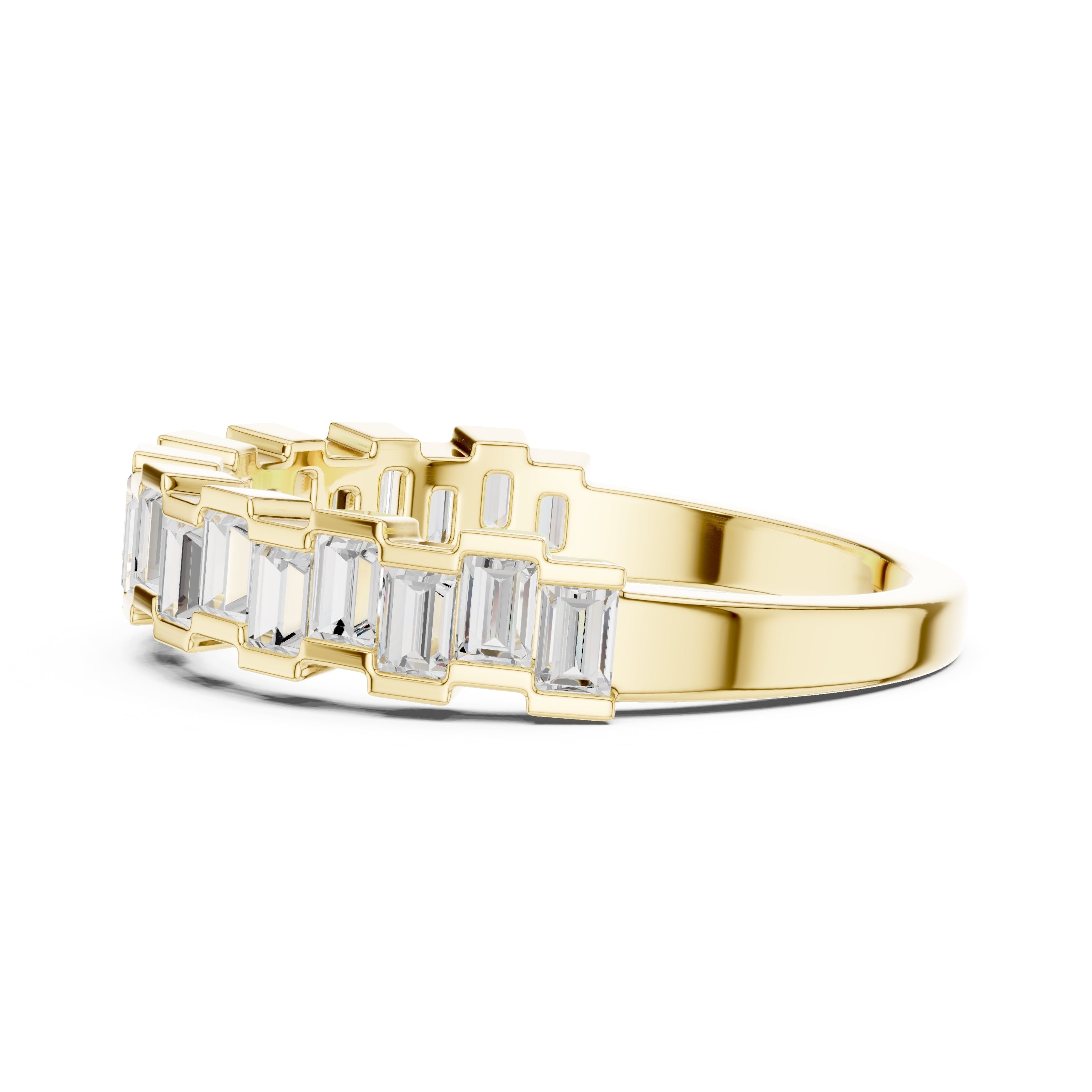 The Quinn Baguette Band Yellow Gold