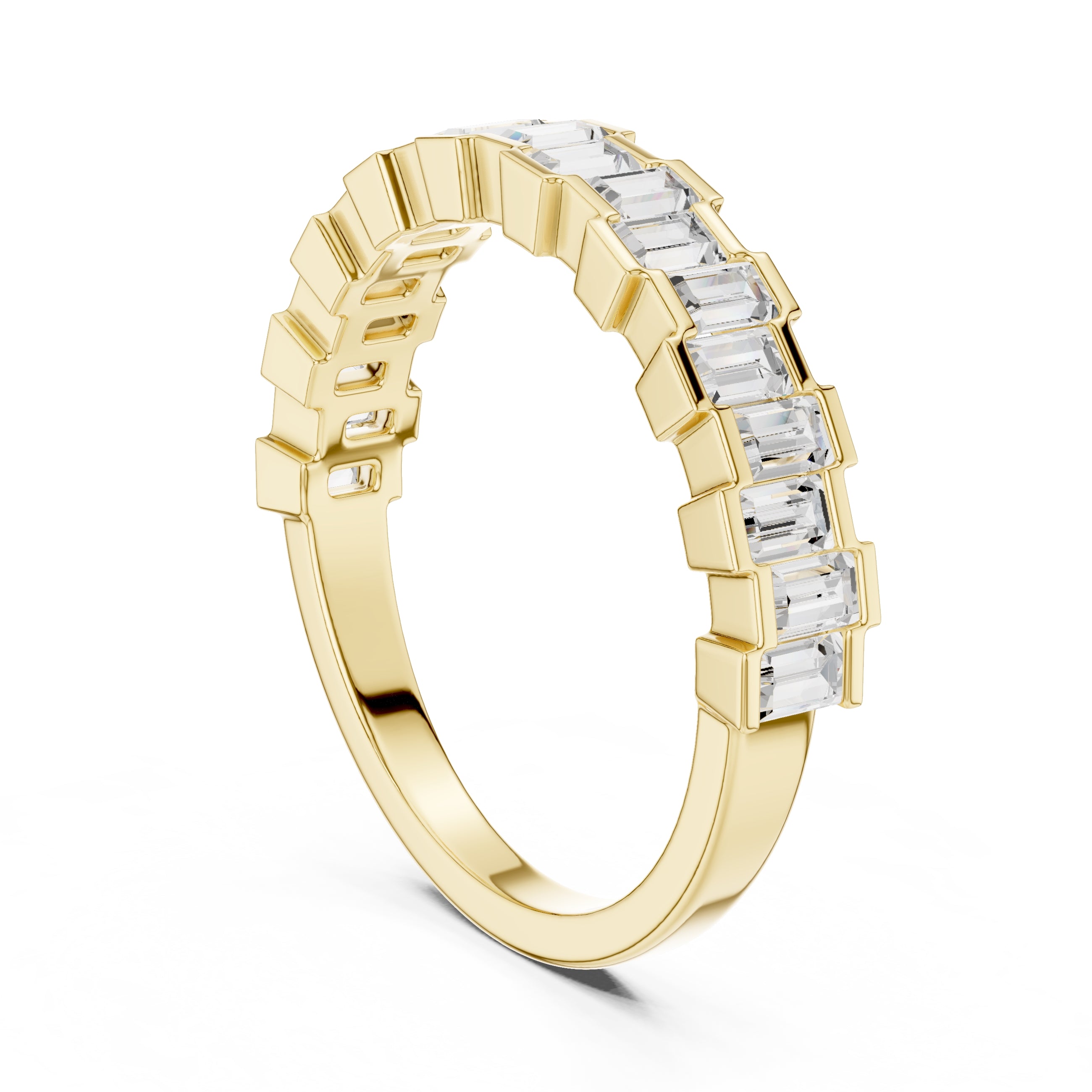 The Quinn Baguette Band Yellow Gold