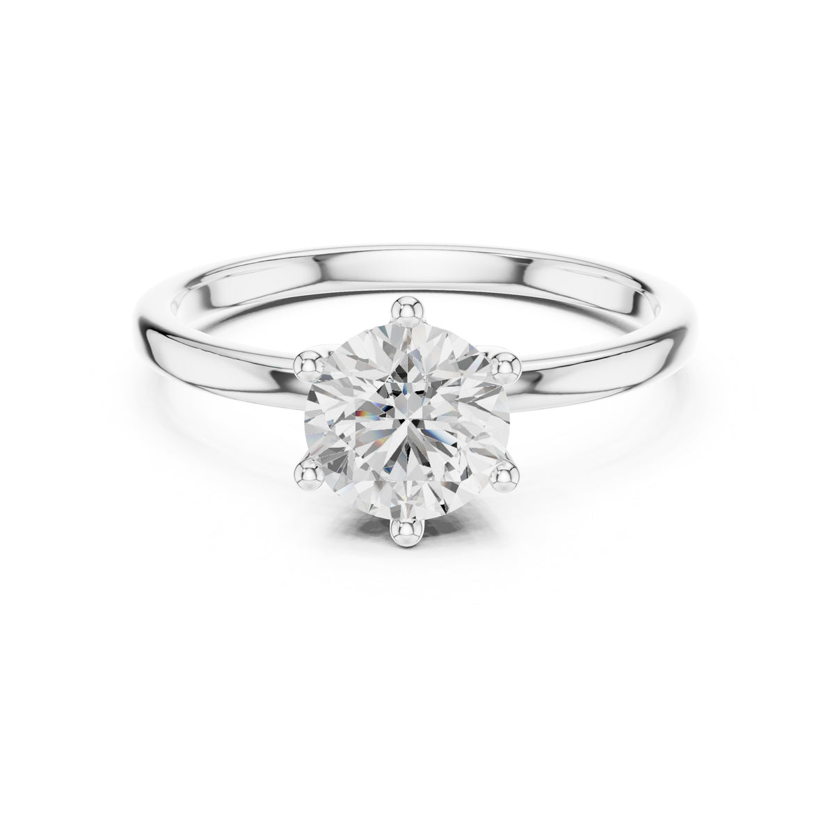 1.00 ct Mia Round Lab-Grown Diamond Ring 1ct White Gold