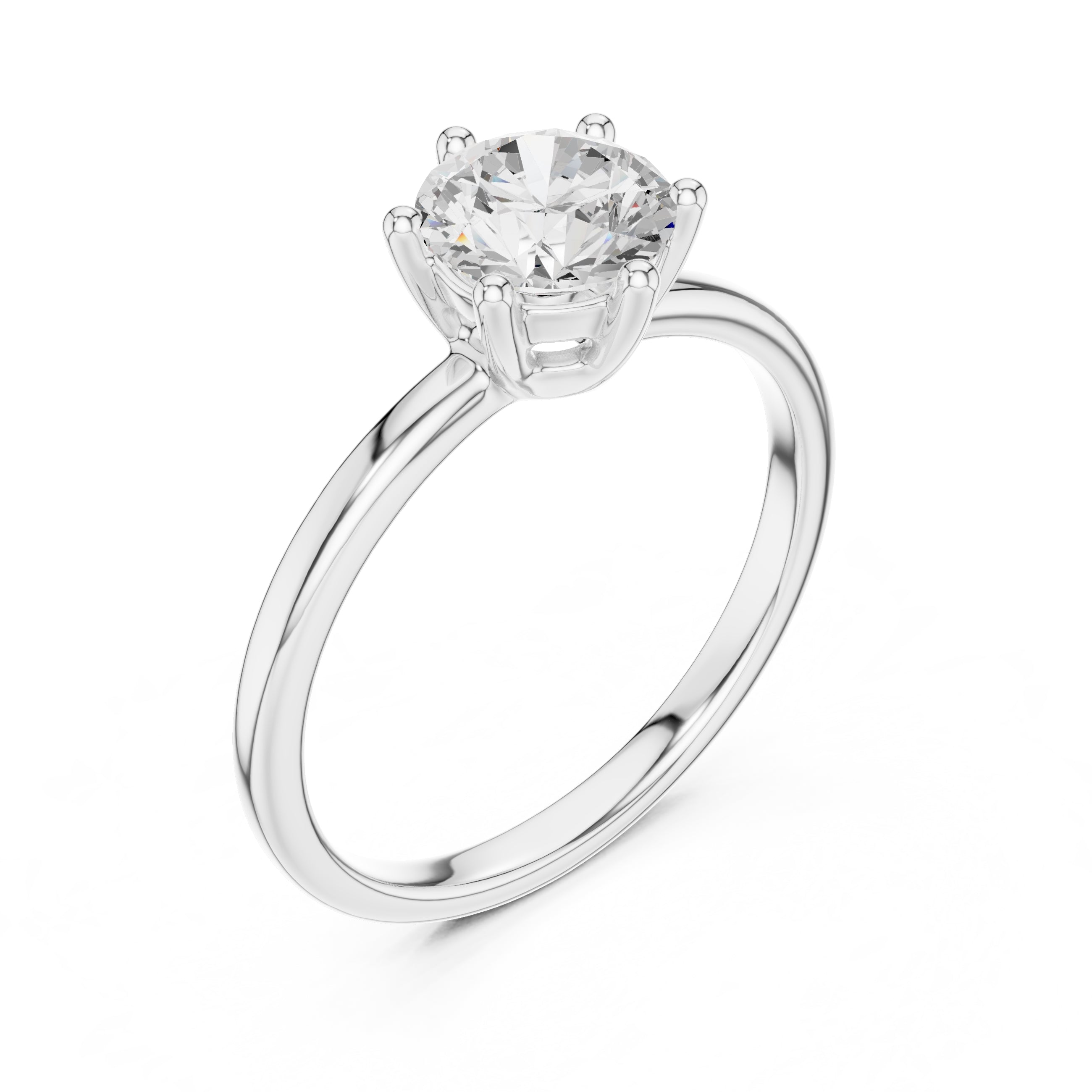 1.00 ct Mia Round Lab-Grown Diamond Ring 1ct White Gold