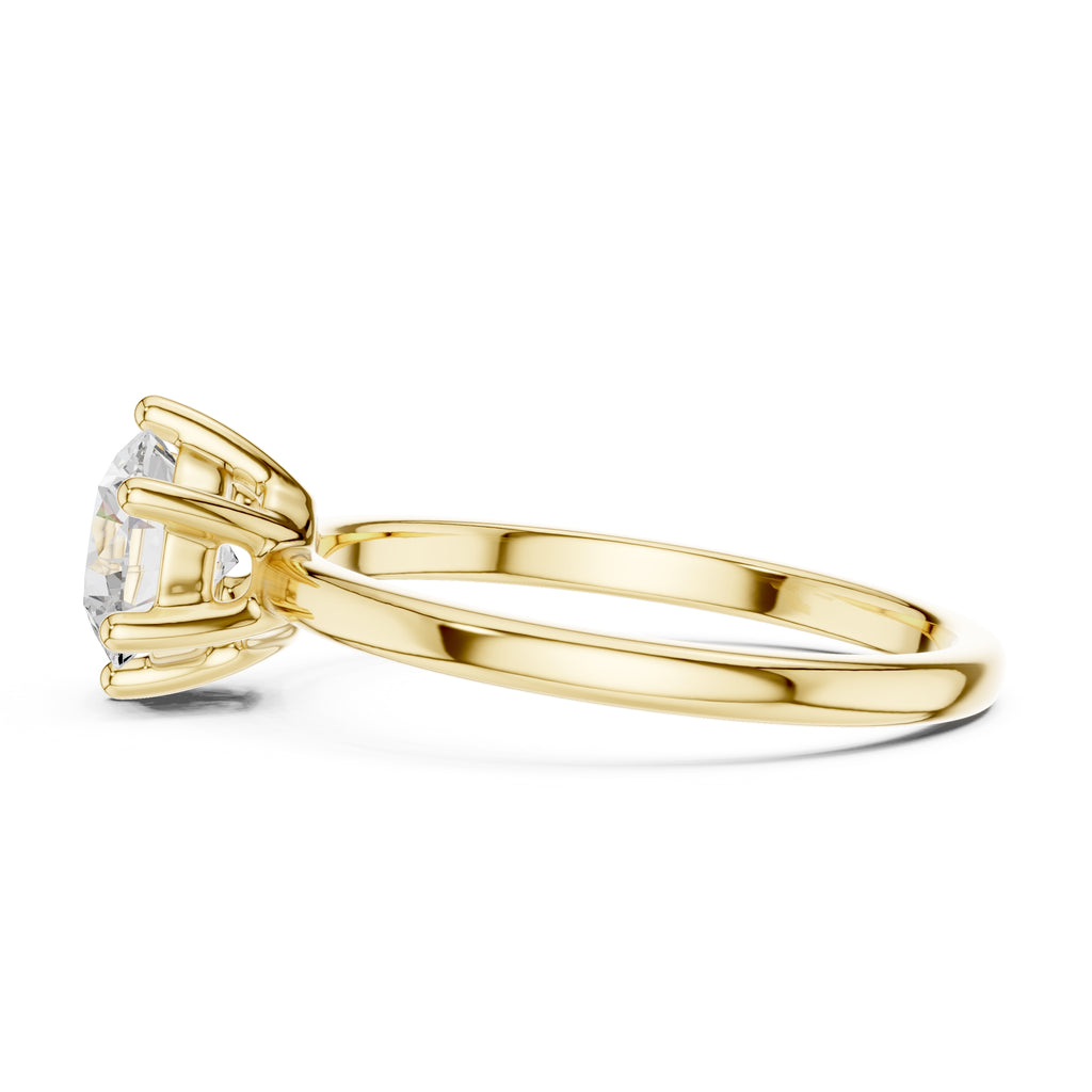 1.00 ct Mia Round Lab-Grown Diamond Ring 1ct Yellow Gold