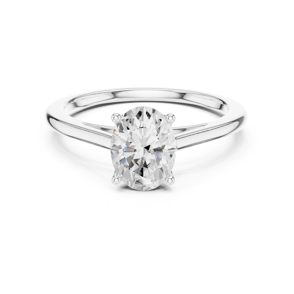 1.00 ct Nora Oval Solitaire Ring 1ct White Gold